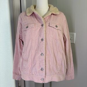 Old Navy Pink Corduroy Sherpa Lined Jacket
